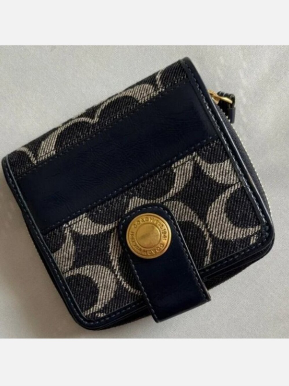 Coach Legacy Extra Rare Denim Signature Wallet Y2K